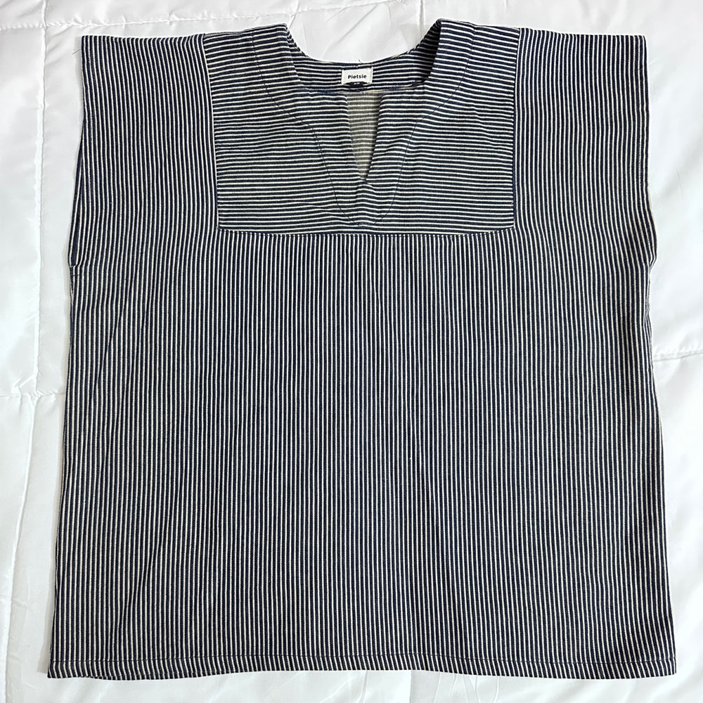 J. Crew Black and White Striped Blouse